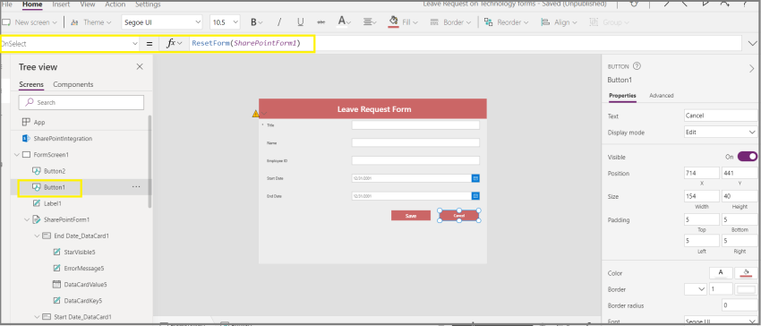 Create a Customized PowerApps Form